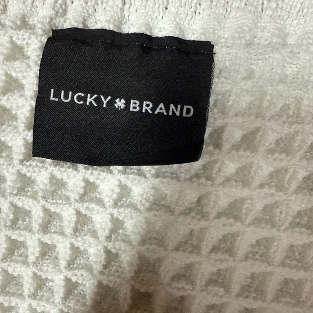 Lucky Brand Bath Mat 17x 24”White Soft Waffle Non Slip Machine Washable Durable